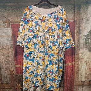 Disney Donald Duck All Over Men's Cartoon Character Shirt